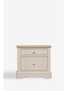 Stone Hampton Country Collection Luxe Painted Oak 2 Drawer Wide Bedside Table