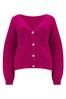 Pour Moi Pink Kelsey Chunky Knit Button Through Cardigan