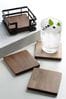 Set of 4 Wooden Bronx Coasters