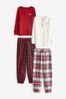 Red/Cream Next Woven Jogger Pyjamas 2 Pack (3-16yrs)