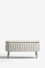 Opulent Velvet Light Grey Priya Upholstered Storage Ottoman Bench