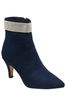 Lotus Navy Blue Stiletto-Heel Shoes Boots