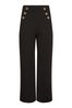 Long Tall Sally Black Button Crop Trousers