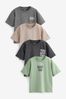 Monochrome Short Sleeve T-Shirt Set 4 Pack (3mths-7yrs)