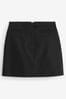 Black Tailored Stretch Mini Skirt, Petite
