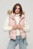 Pink Superdry Everest Faux Fur Puffer Gilet
