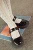 Black Patent panelled glitter-detailed sandals