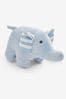JoJo Maman Bébé Blue Elephant Soft Rattle Toy