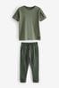 Khaki Green Utility Short Sleeve T-Shirt And Joggers Set (3-16yrs)