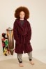 Burgundy Red Fleece Dressing Gown (1.5-16yrs)