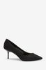 Black Forever Comfort® Asymmetric Kitten Court Shoes