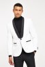 White Slim Tuxedo Suit Jacket, Slim