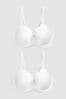 Black/White DD+ Light Pad Full Cup Smoothing T-Shirt Bras 2 Pack