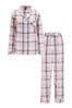 Pour Moi Pink Multi Cosy Check Brushed Cotton Pyjama Gift Set
