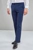 Blue Slim Fit Stretch Smart Trousers, Slim Fit