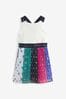 Baker by Ted Baker Kleid im Kontrastdesign mit plissiertem Rockteil mit Schmetterlingsmotiven