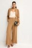 Orange Tailored Mid Rise Wide Leg Trousers