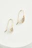 Gold Tone Sparkle Petal Drop Earrings