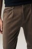 Brown Brushed Cotton Soft Touch Chino Trousers