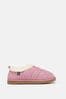 Joules Women's Lazydays Pink Faux Fur Lined Slippers