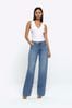 Light Wash River Island 90s Straight High Rise Jeans