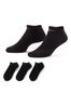 Nike Black 3 Pack Adult Everyday Cushioned Trainer Socks