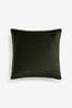 Dark Green 43 x 43cm Matte Velvet Cushion, 43 x 43cm