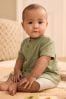Salbeigrün - Babyhemd und Shorts im Set (0 Monate bis 2 Jahre)
