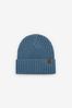 Black Knitted Rib Beanie Hat (1-16yrs)