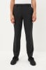 Charcoal Grey Tailored Machine Washable Plain Front Smart Trousers, Tailored