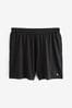 Black Textured Active Shorts