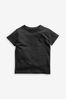 Schwarz - Unifarbenes T-Shirt (3 Monate bis 7 Jahre)