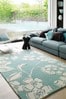 Asiatic Rugs Blue Matrix Floral Wool Rich Rug
