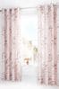 Catherine Lansfield Pink Canterbury Floral Eyelet Curtains