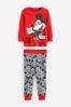 Rot-schwarz - Disney Mickey Mouse Lizenz-Pyjama (9 Monate bis 10 Jahre)