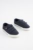 Navy Strap Touch Fastening Shoes