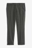 Green Slim Trimmed Check Suit: Trousers