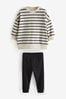 Black/White Relaxed Fit Sweater And Leggings Set (3mths-7yrs)