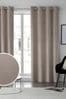 Natural Mink Matte Velvet Lined Curtains, Lined