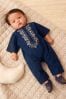 Navy Blue Occasion Baby Romper (0mths-2yrs)