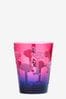 Pink/Purple Flamingo Plastic Picnic Drinkware Set of 4 Tumbler Glasses