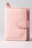 Lakeland Leather Pink Small Leather Tab Purse