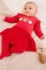 Red Baby Christmas Tutu Sleepsuit (0mths-3yrs)