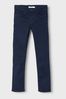 Name It Blue Slim Fit Cotton Twill Chino Trousers With Adjustable Waist
