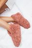 Pink Recycled Faux Fur Cosy Boot Slippers