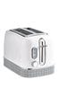 White Geometric 2 Slice Toaster