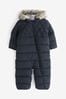 Grey Digger Snowsuit With Faux Fur Hood Trim (3mths-7yrs)