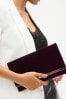 Purple Clutch Bag With Detachable Cross-Body Chain