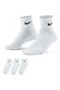 Nike White Everyday Cushioned Ankle Socks 3 Pack