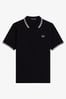 <span>Weiß-schwarz</span> - Fred Perry Polo-Shirt mit Doppelstreifen